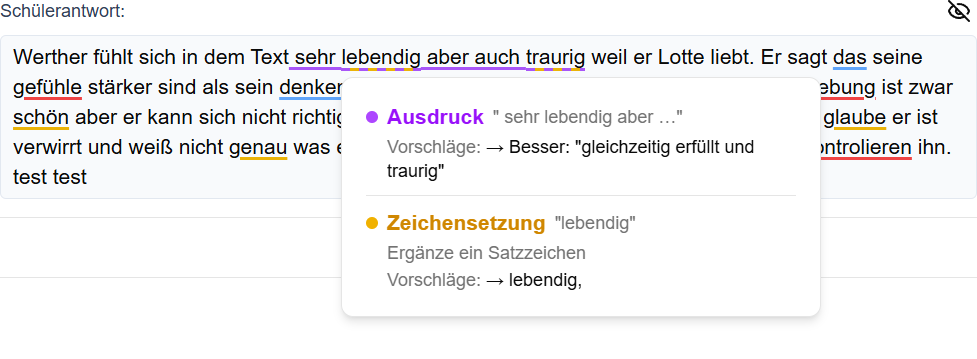 Diagnote language diagnostics overview with 5 dimensions
