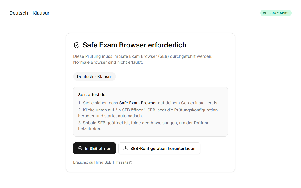 Diagnote Safe Exam Browser integration